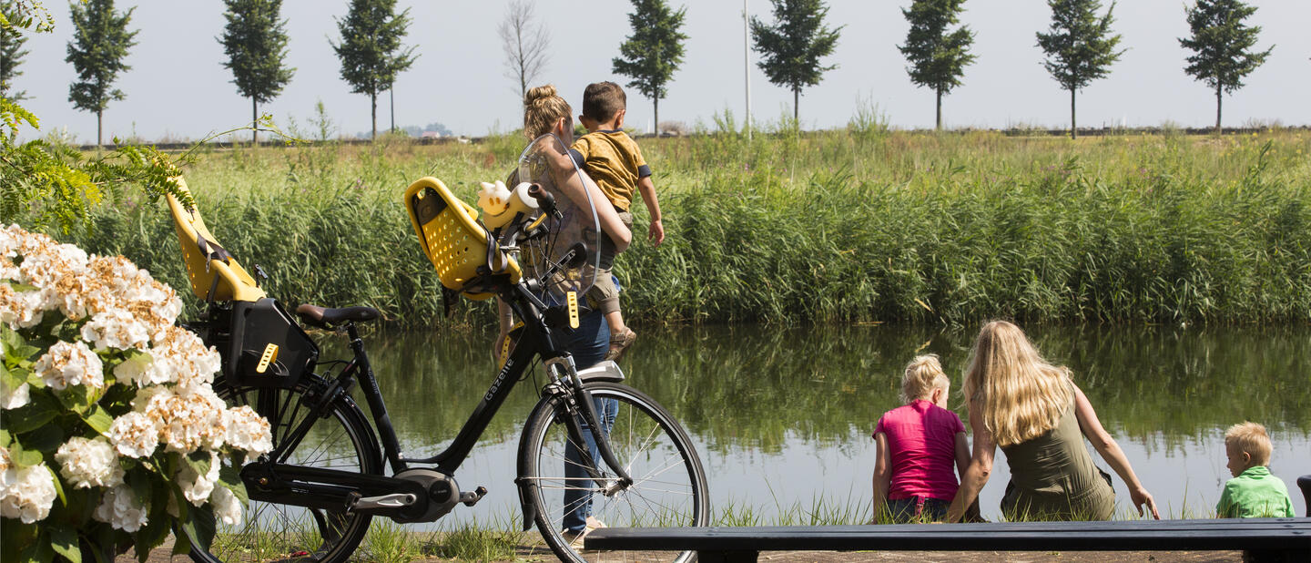 Moederfiets met fietszitje