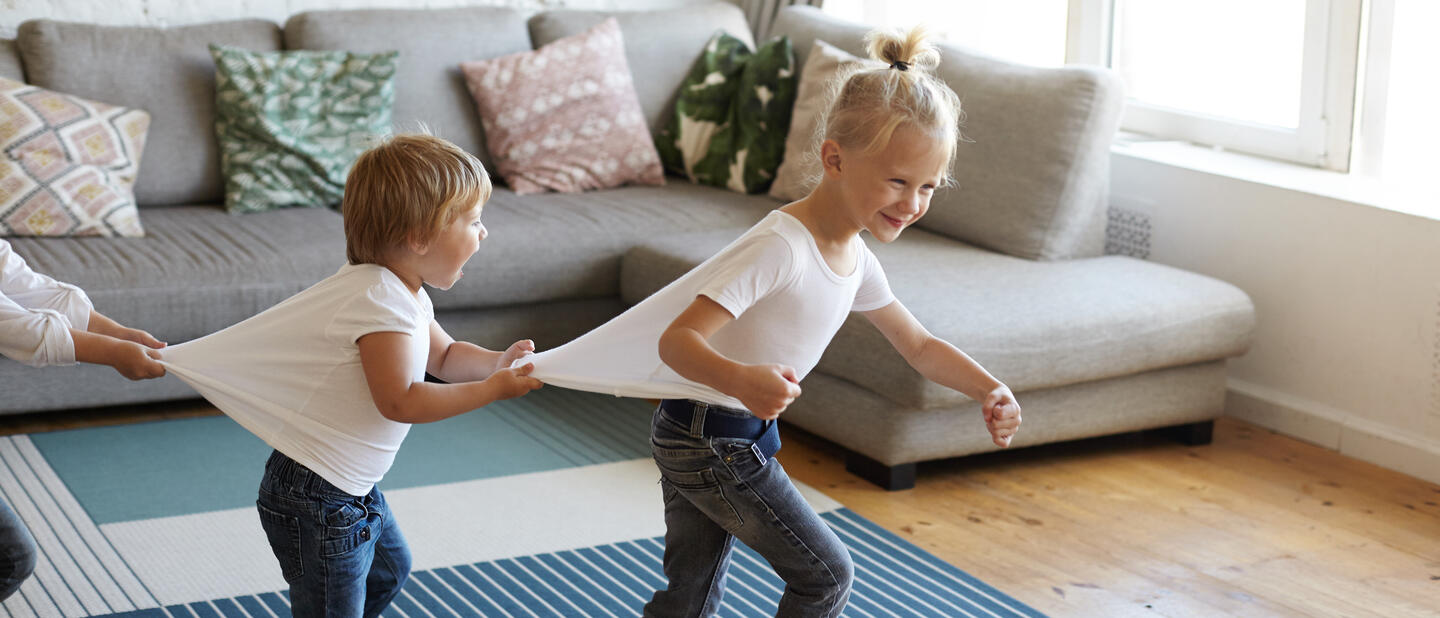 Kinderen stoeien